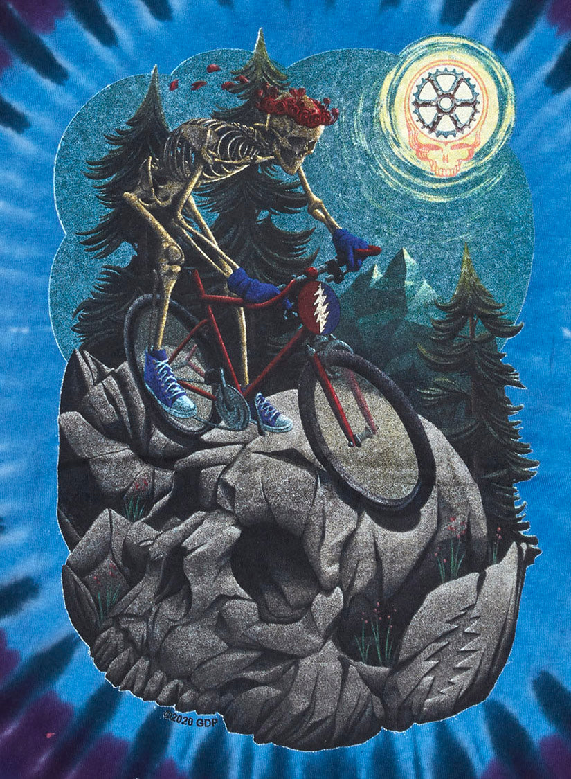 Grateful Dead Night Rider Biking Tie Dye T-Shirt