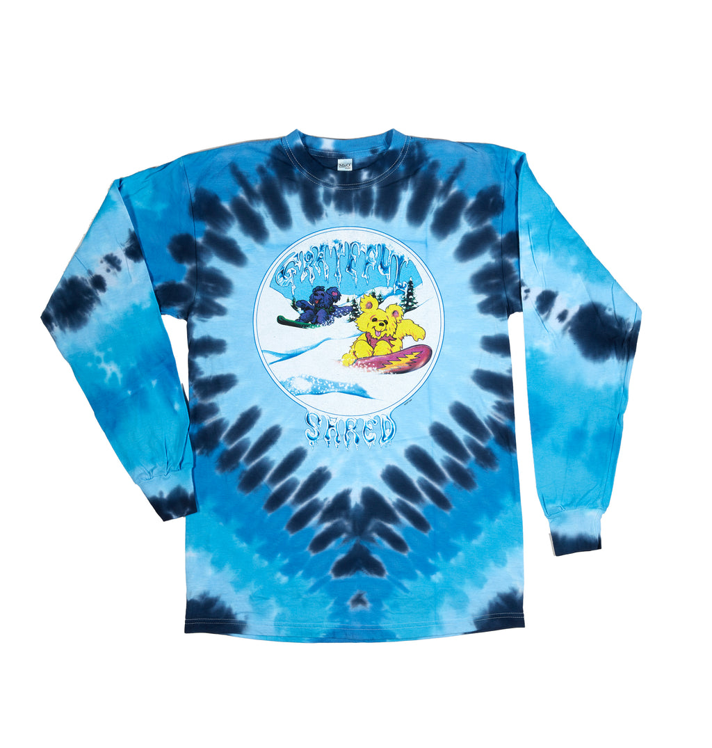 Grateful Dead Long Sleeve Shred Bears Tie Dye Shirt