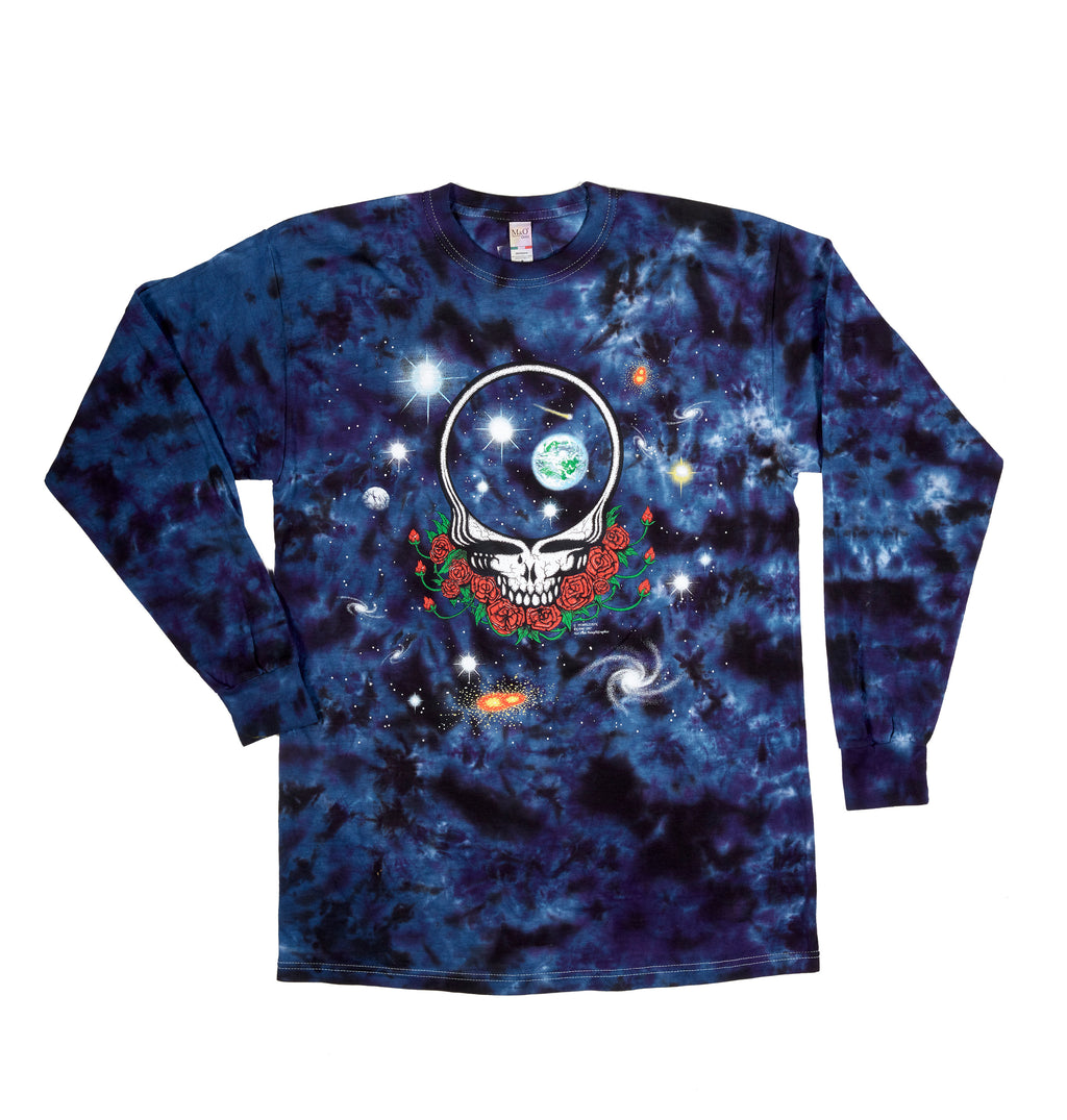 Grateful Dead Long Sleeve Space Your Face Tie Dye T-Shirt