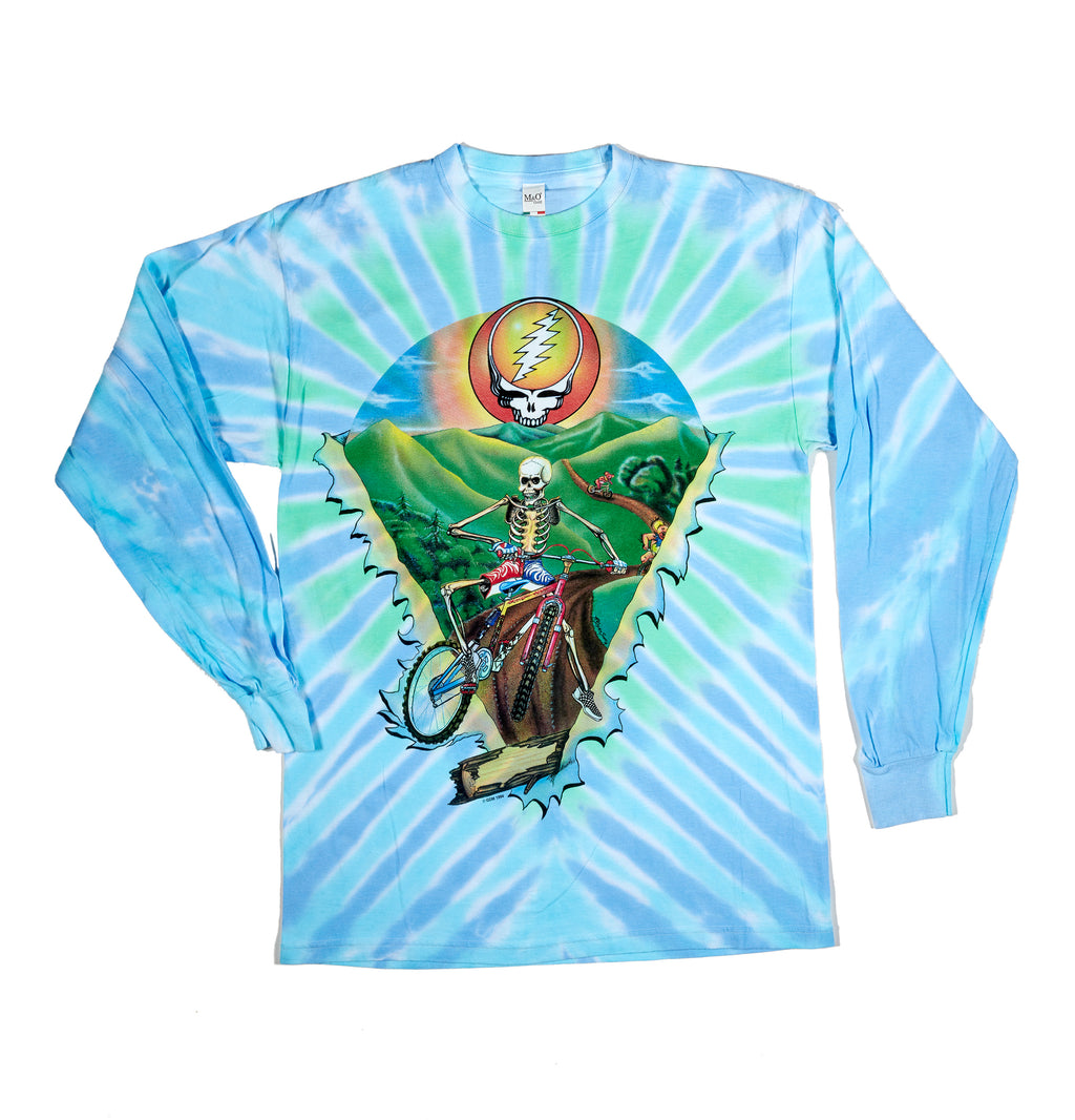 Grateful Dead Long Sleeve Vermont Biker Tie Dye T-Shirt