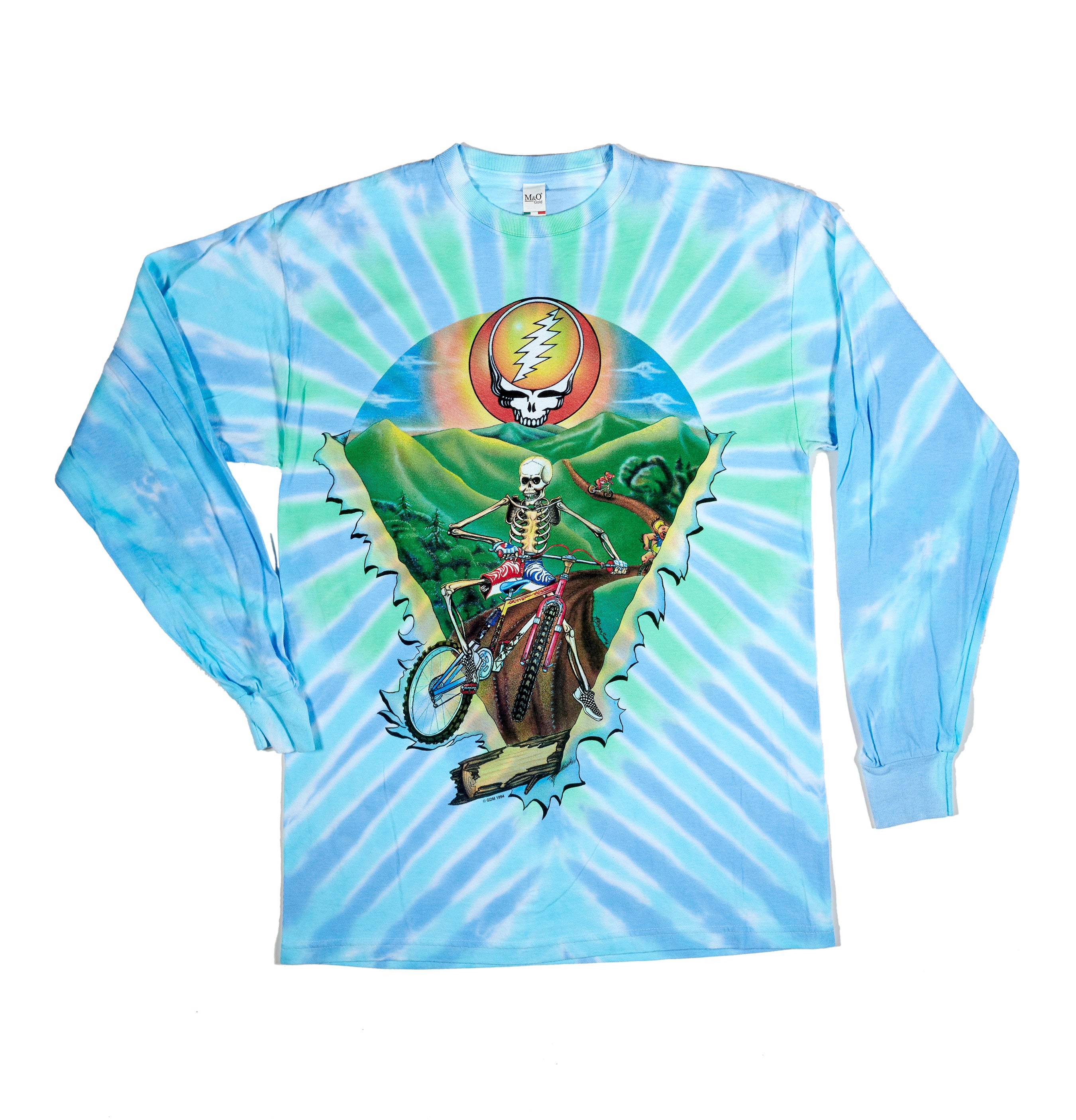 Grateful Dead Long Sleeve Vermont Biker Tie Dye T-Shirt