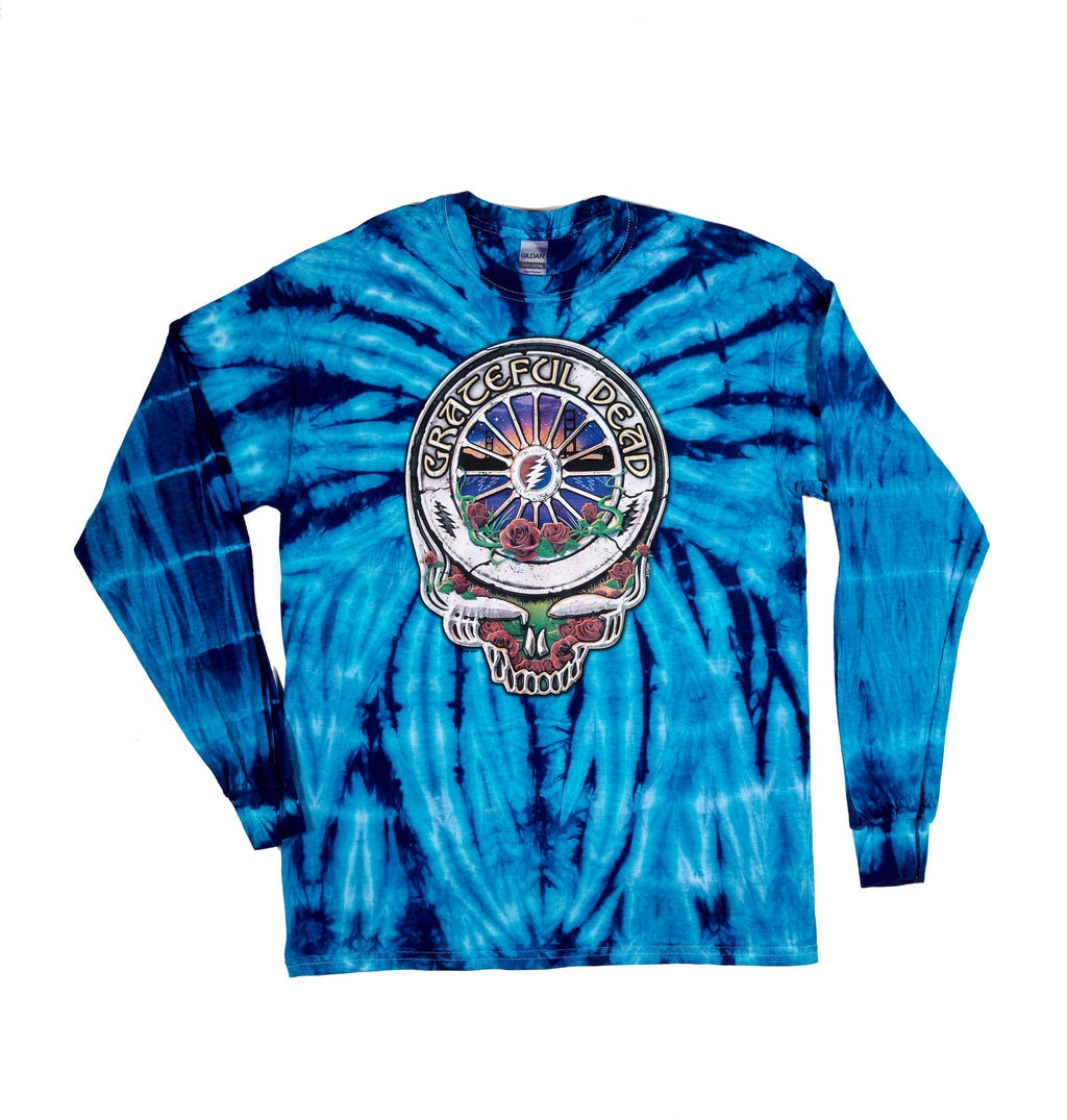 Grateful Dead Long Sleeve Stone Steal Your Face TieDye Shirt