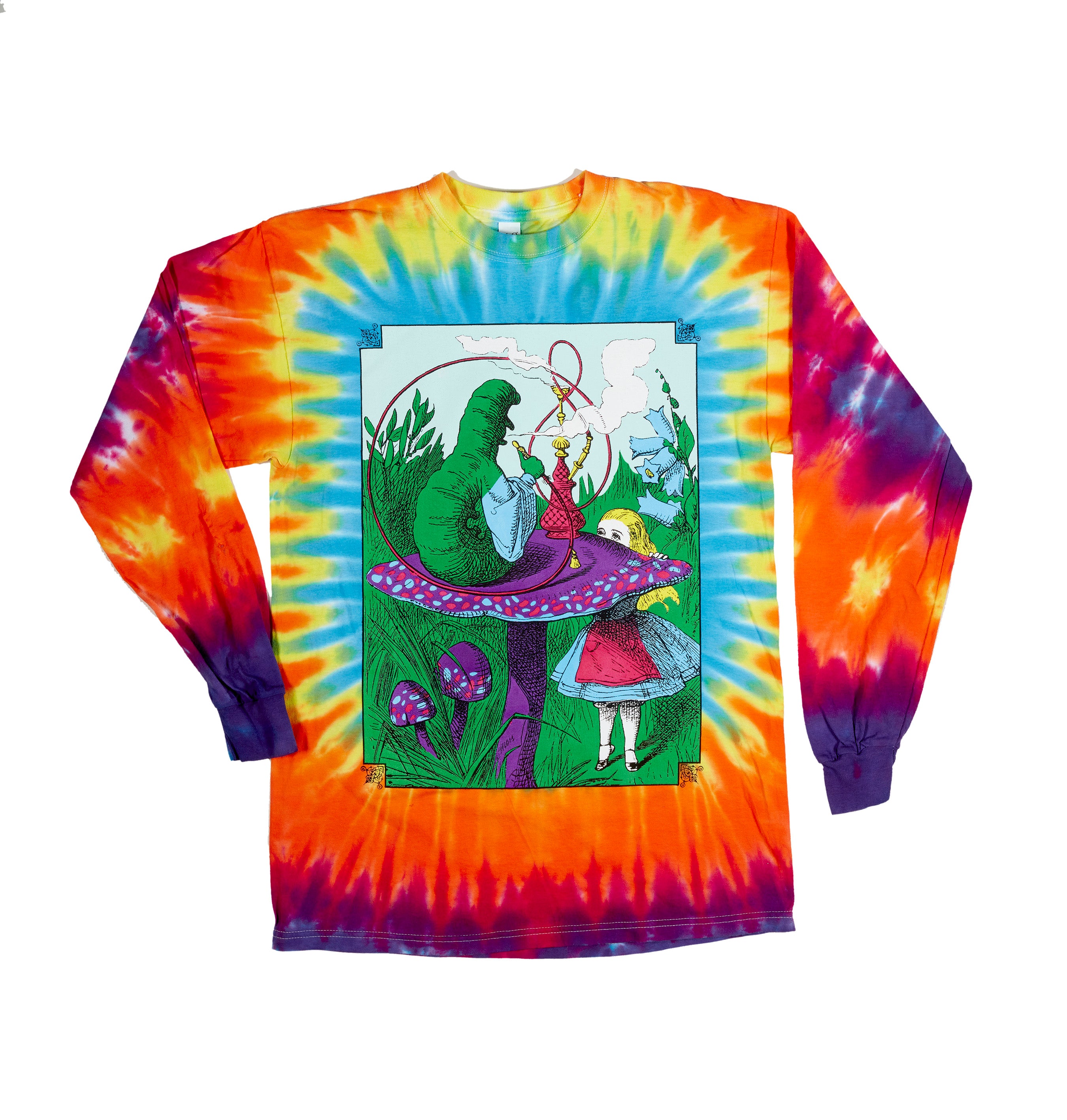 Alice in Wonderland Caterpillar Long Sleeve Tie Dye Shirt