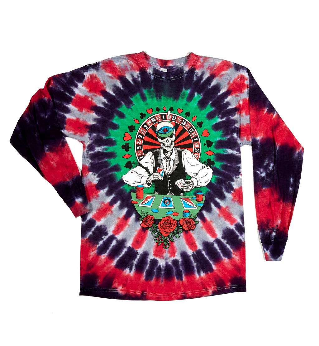 Grateful Dead Long Sleeve Dealer Las Vegas Tie Dye T-Shirt