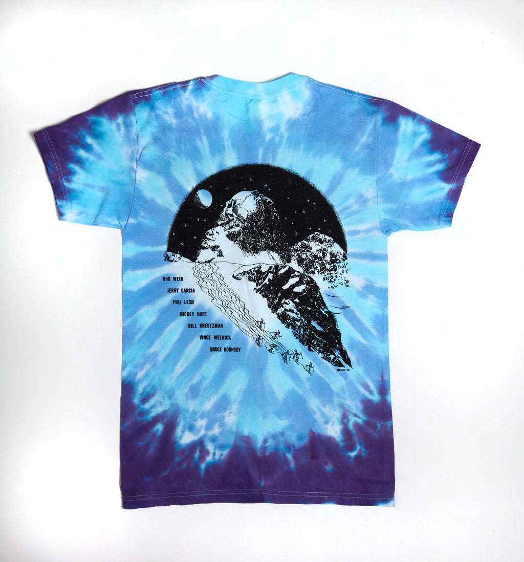 Grateful Dead Powderman Skiing Skeleton Tie Dye T-Shirt