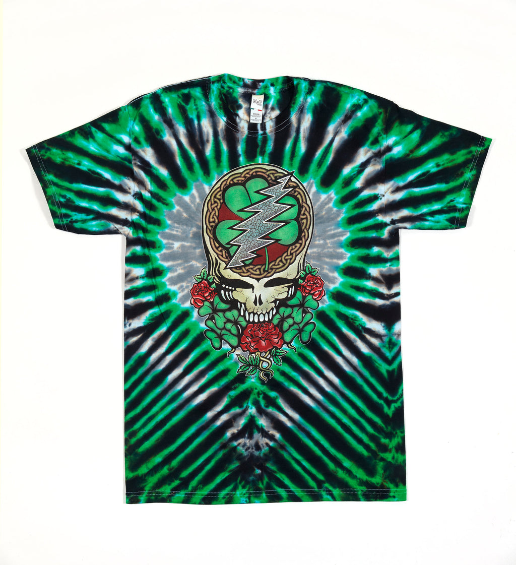 Grateful Dead Shamrock Your Face Tie Dye T-Shirt