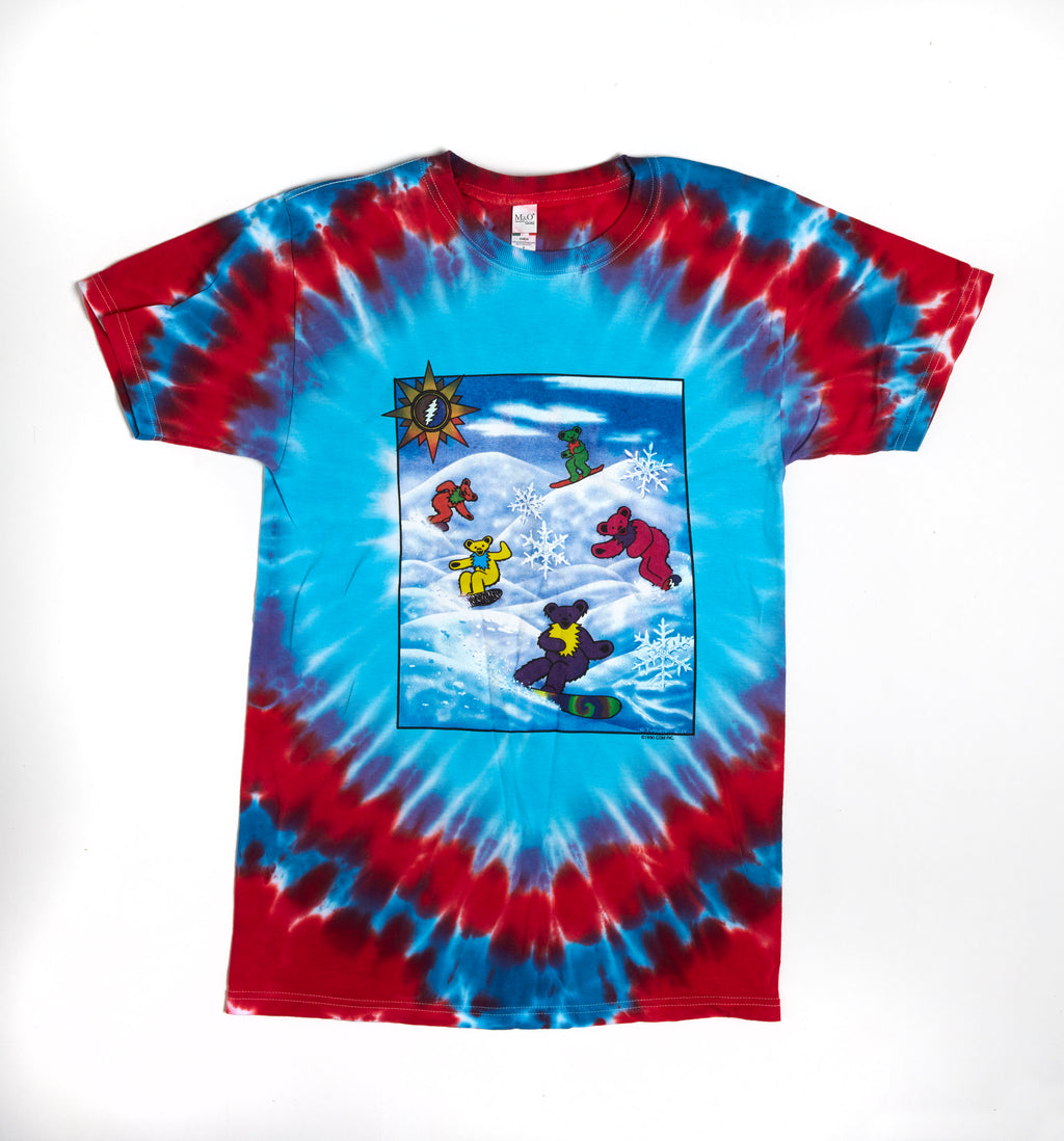 Grateful Dead Snowboard Bears Tie Dye Shirt