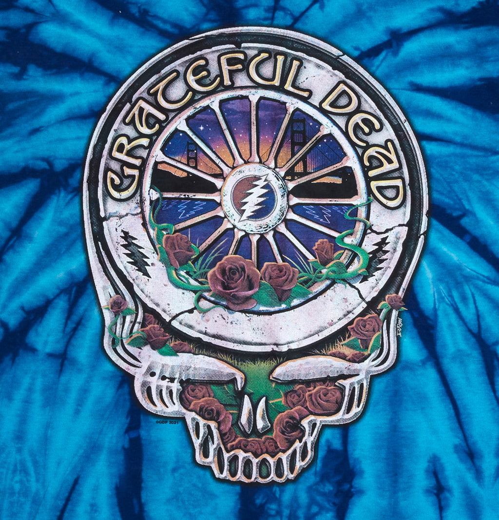 Grateful Dead Long Sleeve Stone Steal Your Face TieDye Shirt