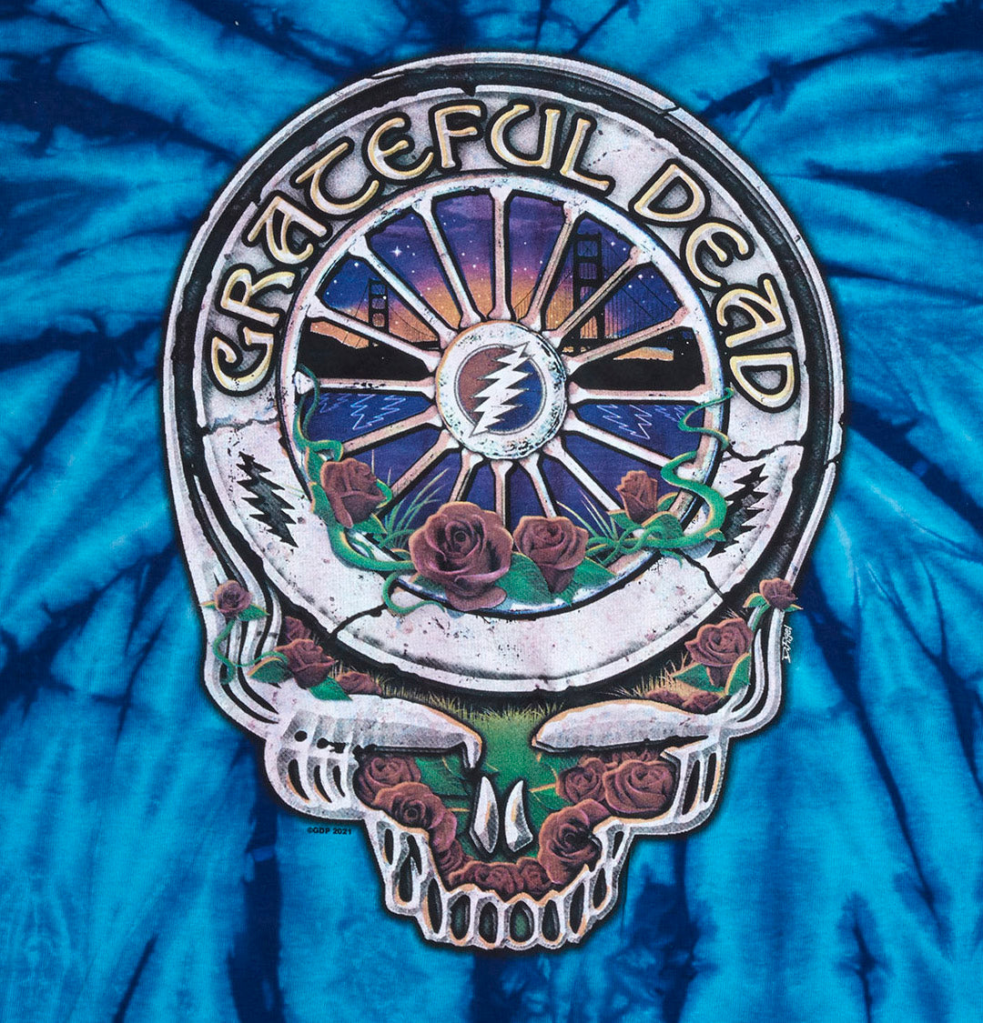 Grateful Dead Long Sleeve Stone Steal Your Face TieDye Shirt
