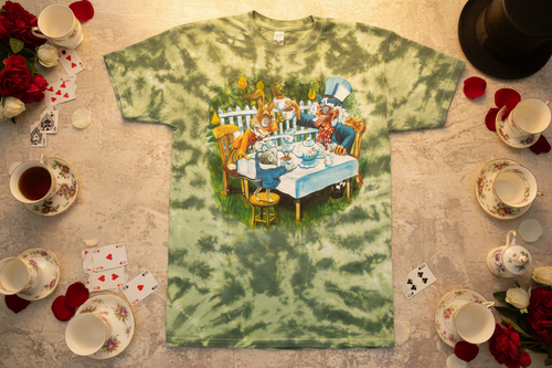 Alice in Wonderland Tea Party Tie Dye Shirt - Shirt Focus