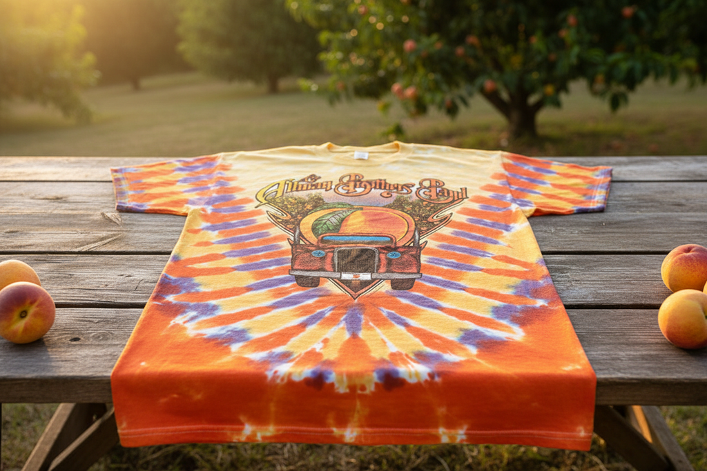 Allman Brothers Peach on Tour Tie Dye T-Shirt - Graphic Focus
