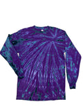 Amethyst Moss Tie Dye Unisex Cotton Long Sleeve Shirt