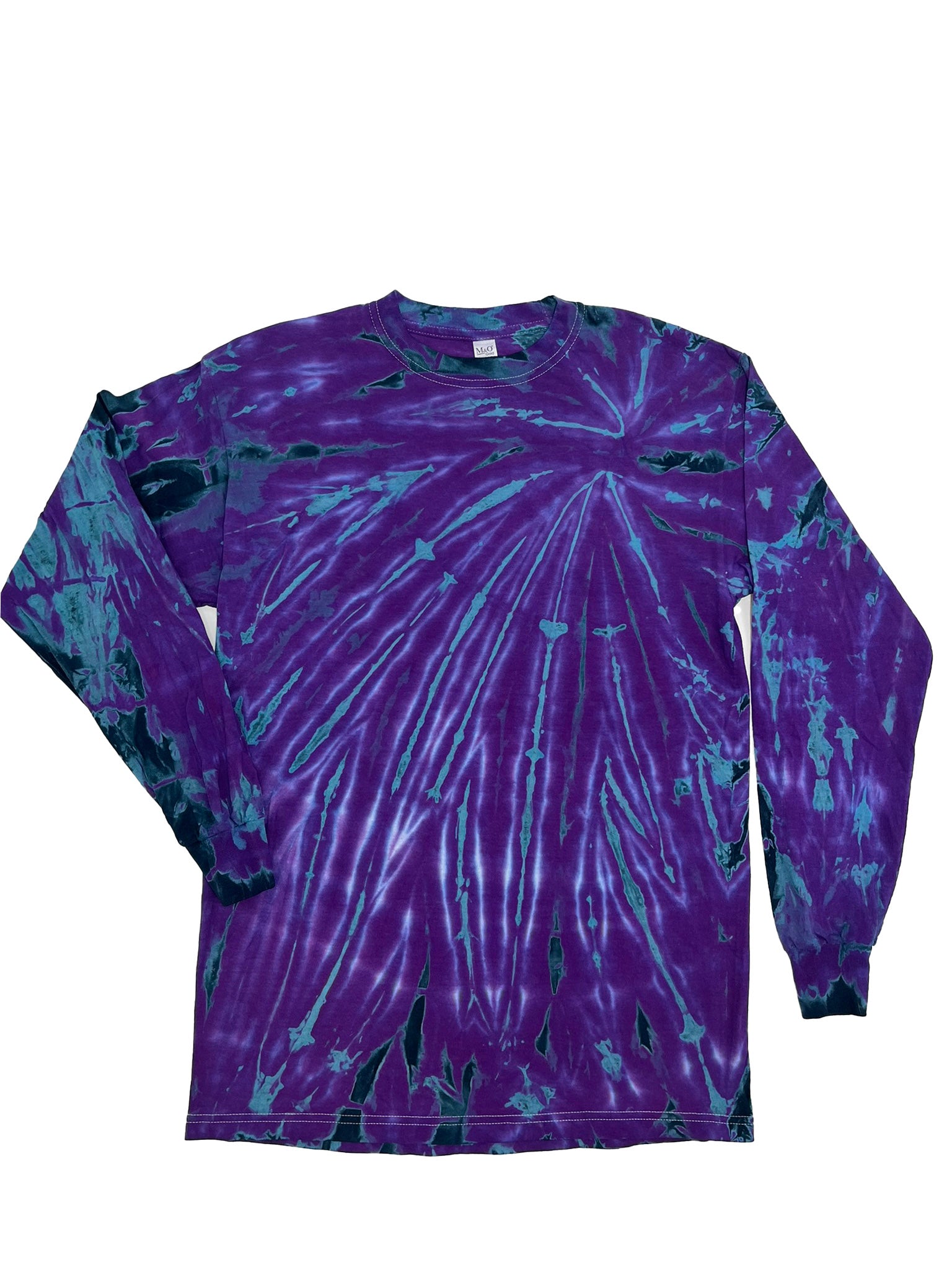 Amethyst Moss Tie Dye Unisex Cotton Long Sleeve Shirt