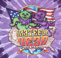 Grateful Dead Walking Coast to Coast Tie Dye T-Shirt