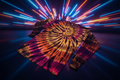 Electric Tie Dye Unisex Cotton Long Sleeve Shirt
