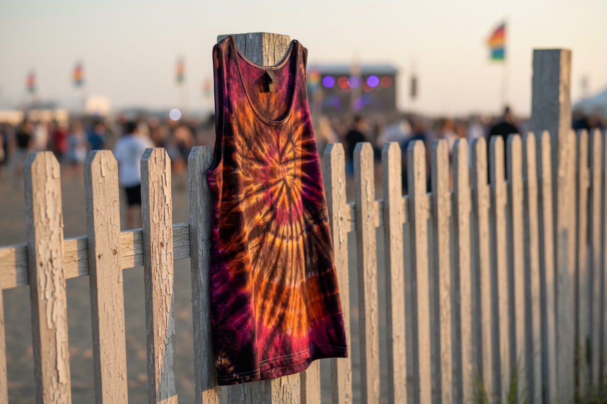 Electric Tie Dye Unisex Cotton Tank Top