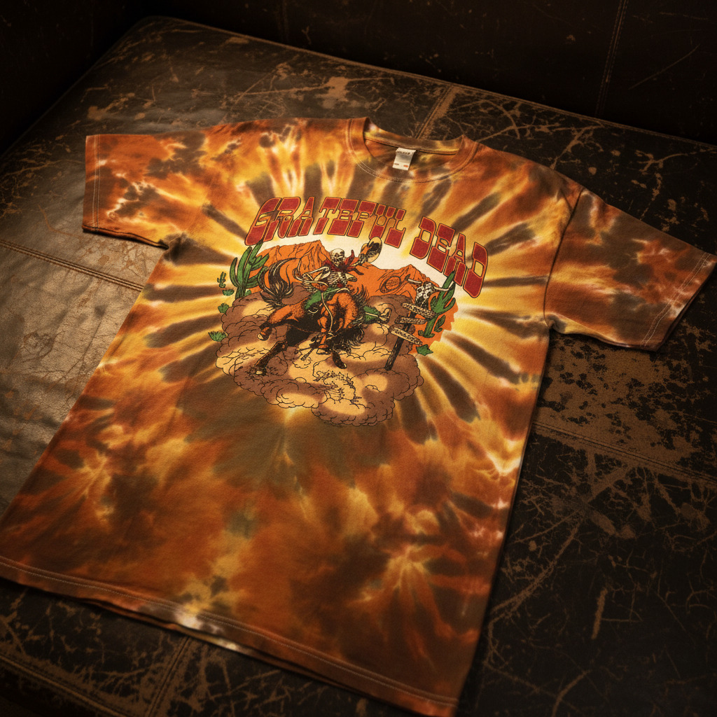 Grateful Dead Bronco Billy Tie Dye T-Shirt - Close Up