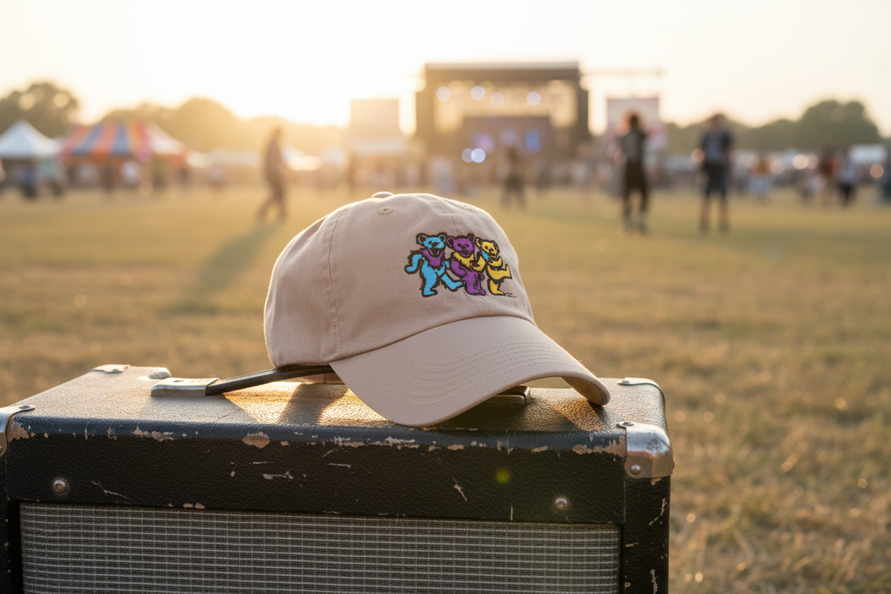 Grateful Dead Embroidered Dancing Bears Baseball Hat