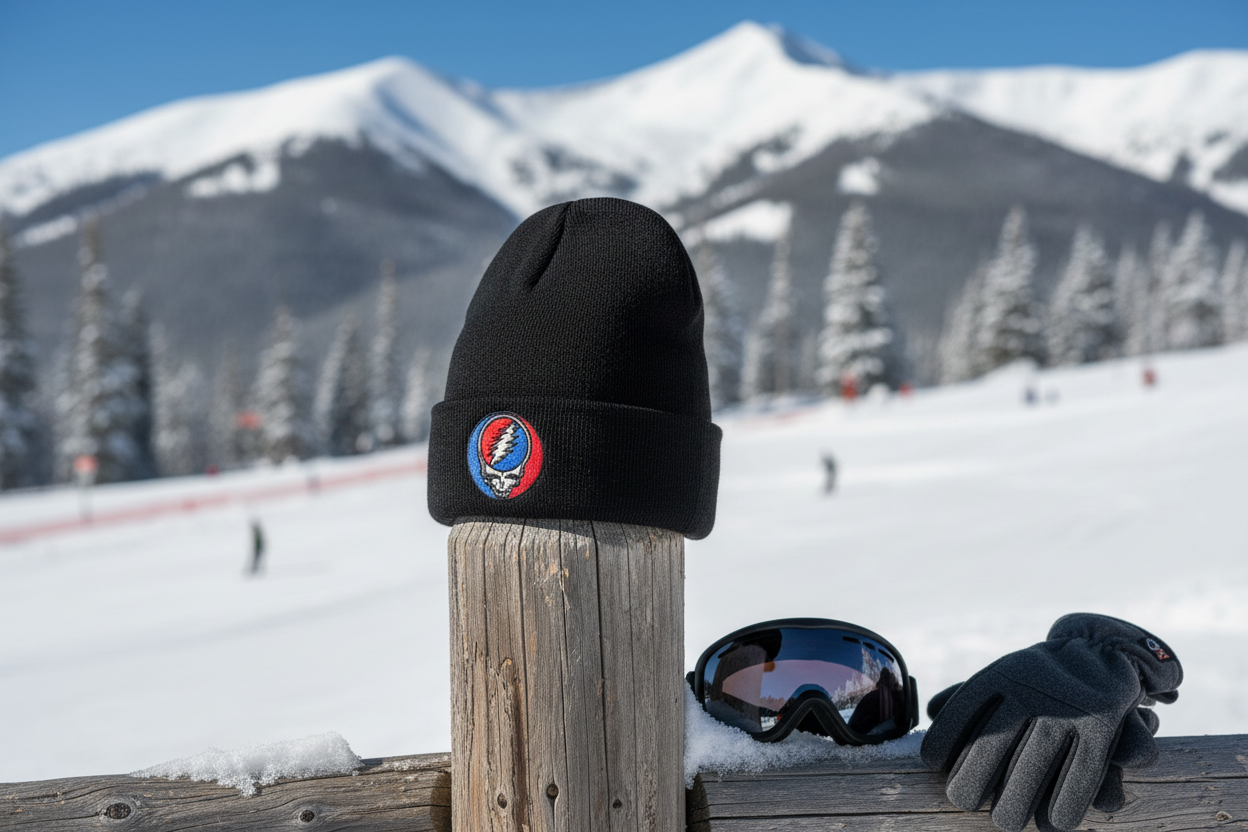 Grateful Dead Embroidered Steal Your Face Lined Winter Hat