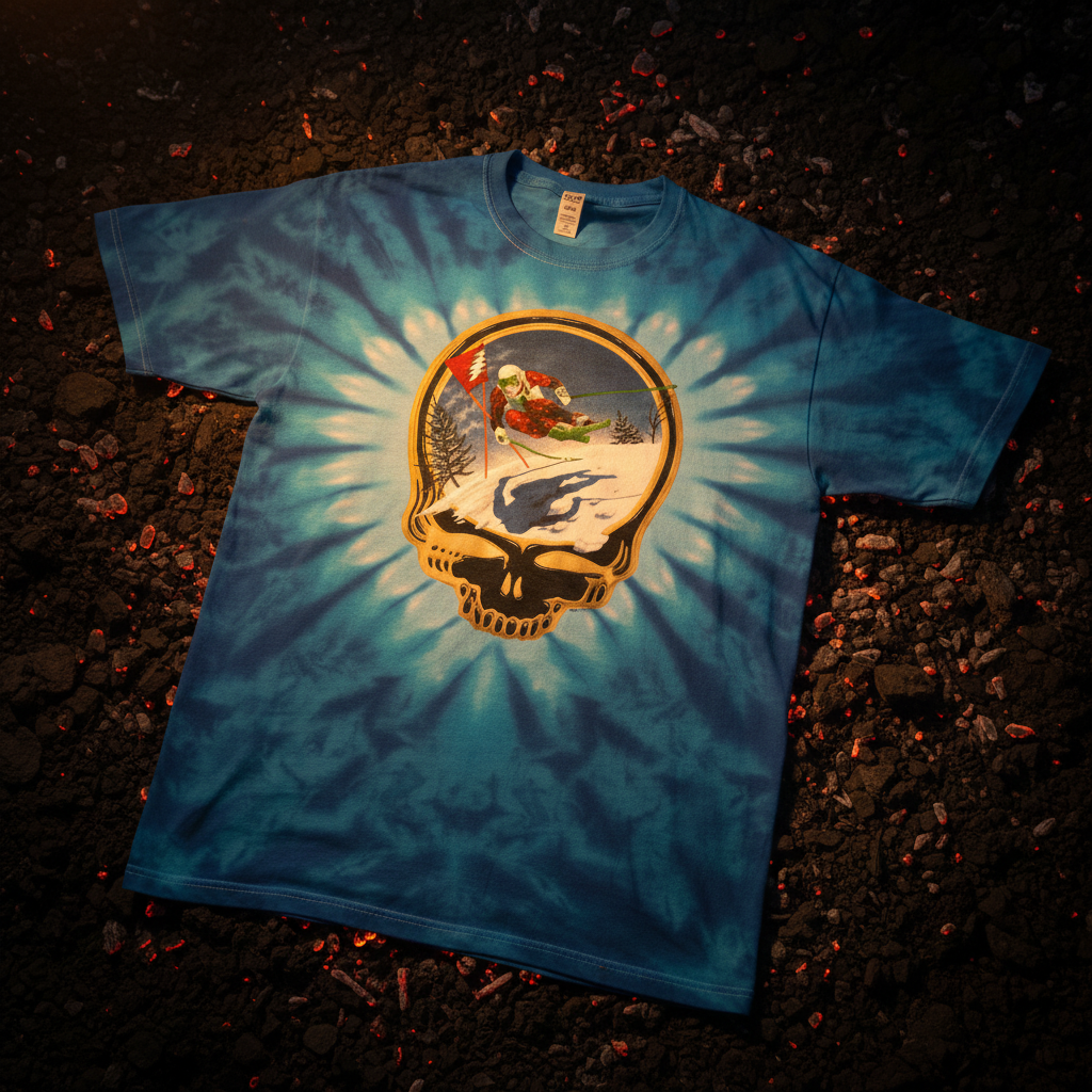 Grateful Dead Fire on the Mountain Tie Dye Shirt - Close Up