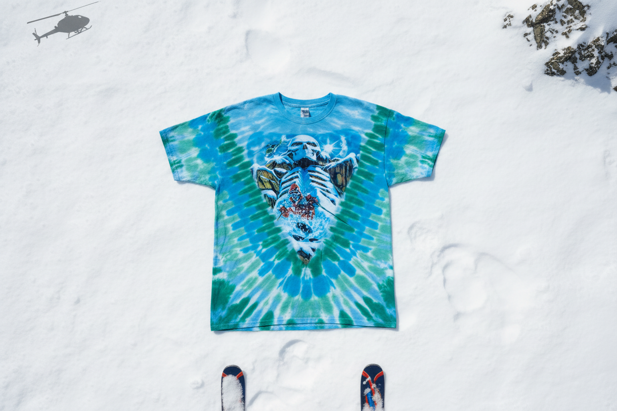 Grateful Dead Heliskier Skiing Tie Dye Shirt - Graphics View