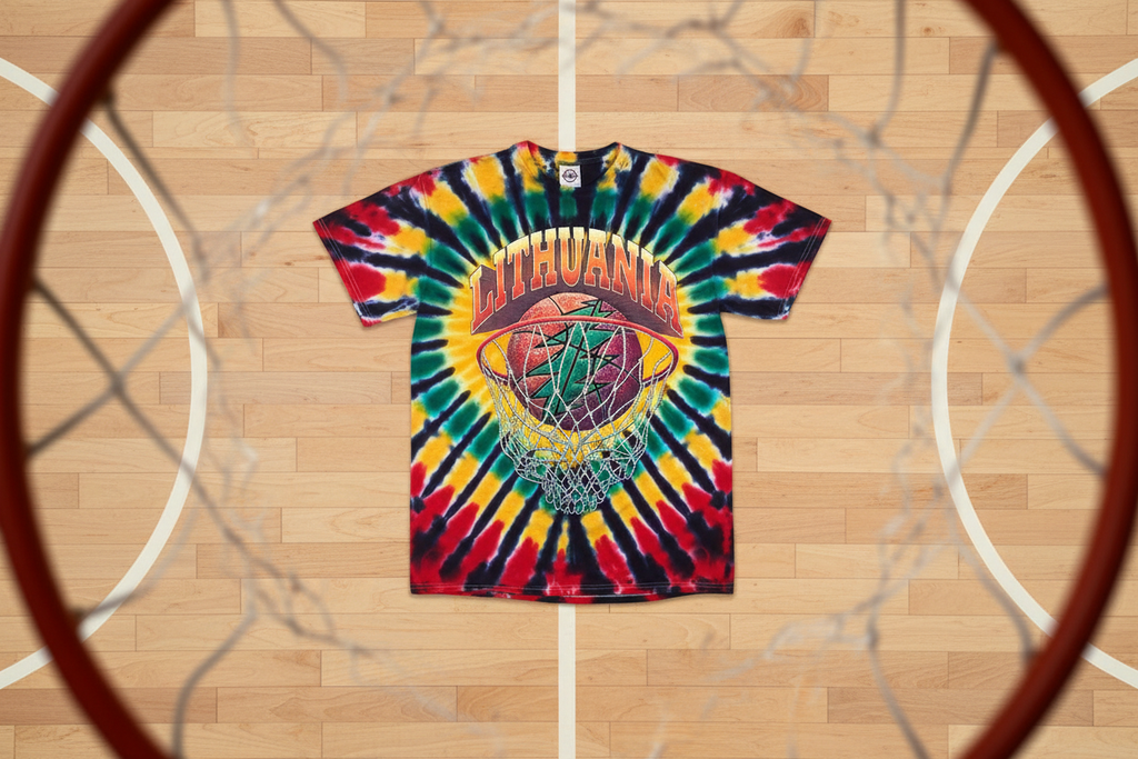 Grateful Dead Lithuania Net Tie Dye T-Shirt - Overhead