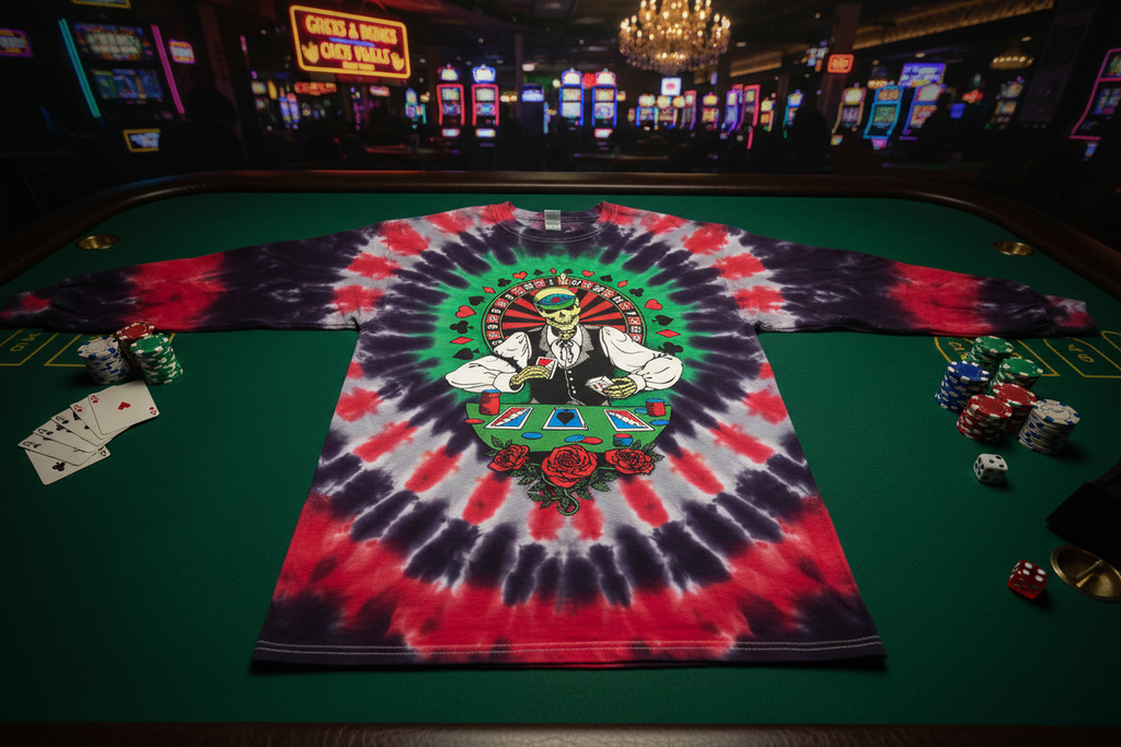 Grateful Dead Long Sleeve Dealer Las Vegas Tie Dye T-Shirt