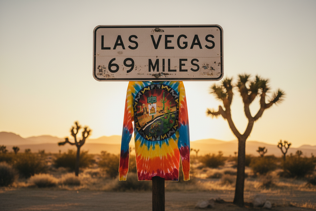 Grateful Dead Long Sleeve Slow and Steady to Las Vegas - Zoomed