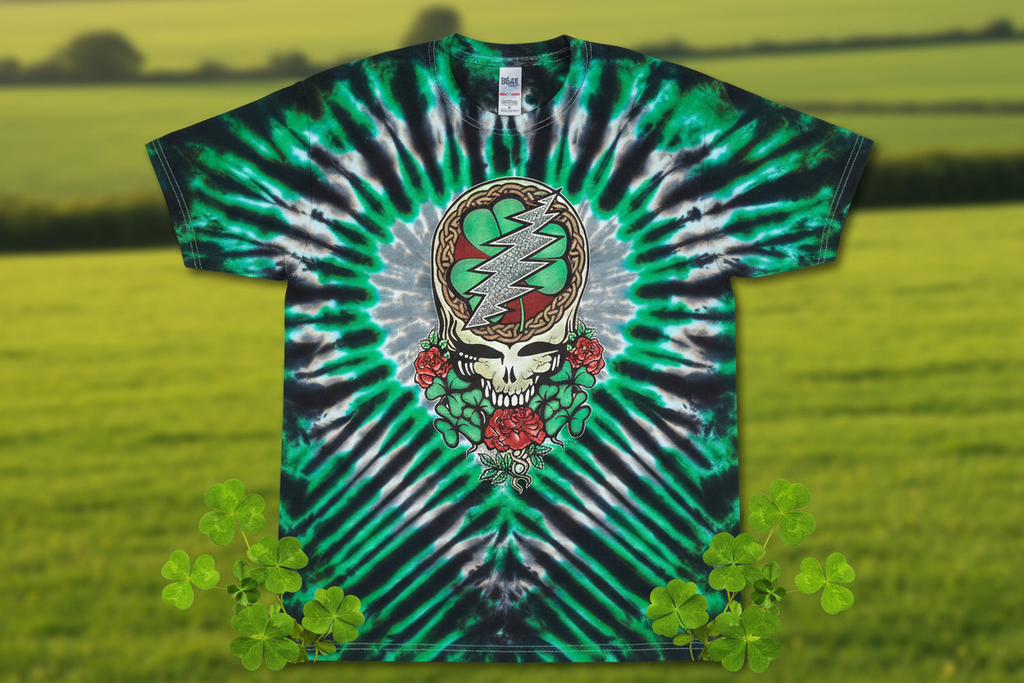 Grateful Dead Shamrock Tie Dye T-Shirt - Larger View