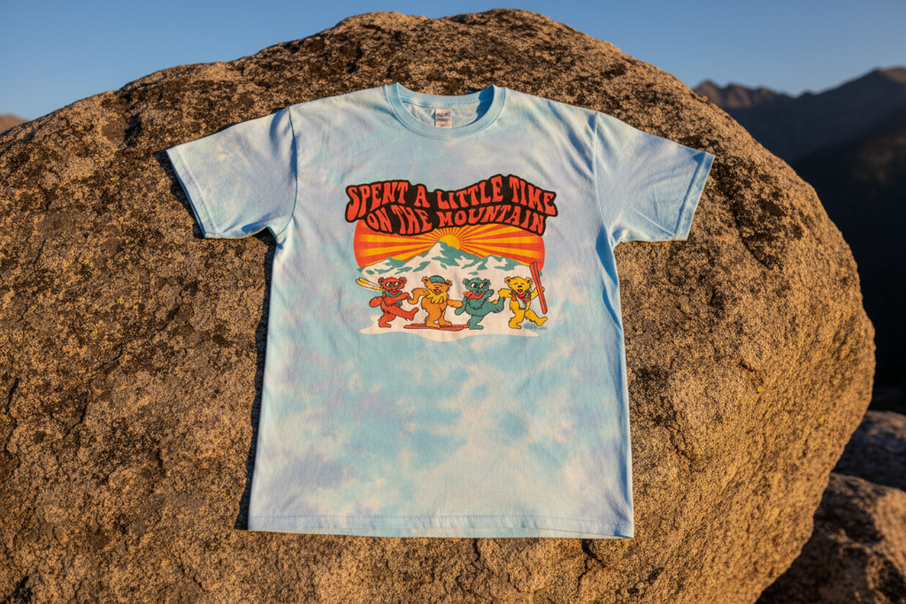 Grateful Dead Spend Time on the Mountain Tie Dye Shirt - Zoomed