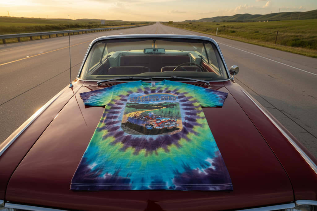 Grateful Dead Truckin' to Buffalo Tie Dye T-Shirt - Overhead