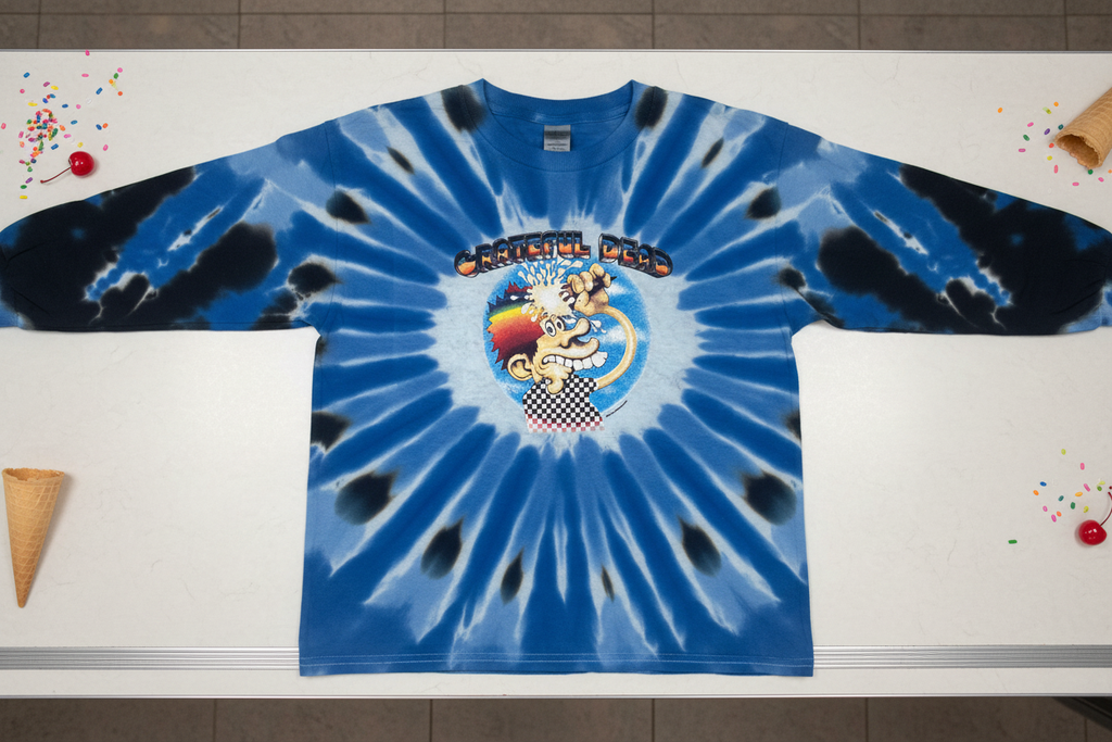 Grateful Dead Youth Ice Cream Kid Tie Dye Long Sleeve Shirt - Clear View