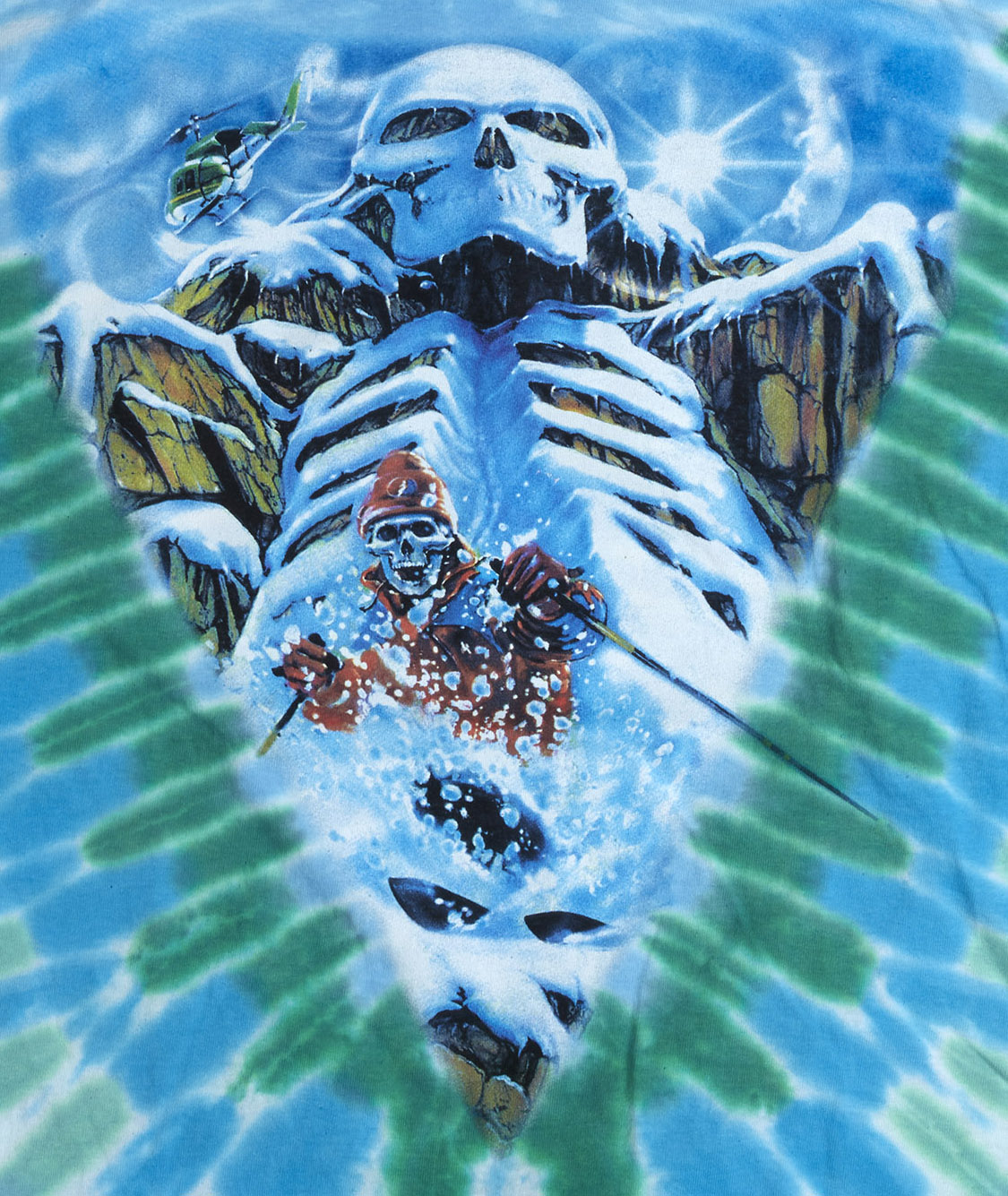Grateful Dead Heliskier Skiing Tie Dye Shirt
