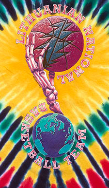 Grateful Dead Lithuania Net Tie Dye T-Shirt
