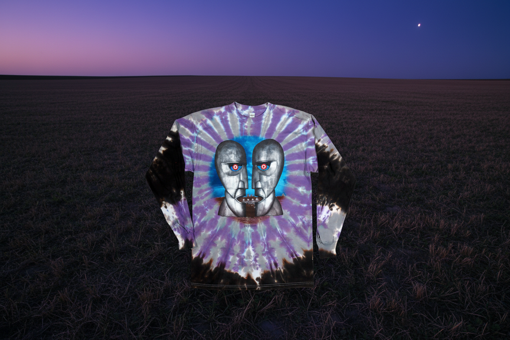 Long Sleeve Pink Floyd Division Bell Tie Dye Shirt - Front View