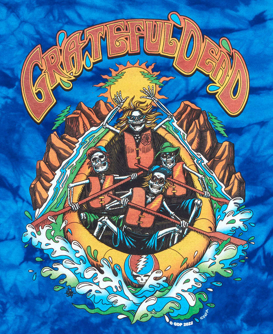 Grateful Dead Broke Down Palace Rafting Tie Dye T-Shirt