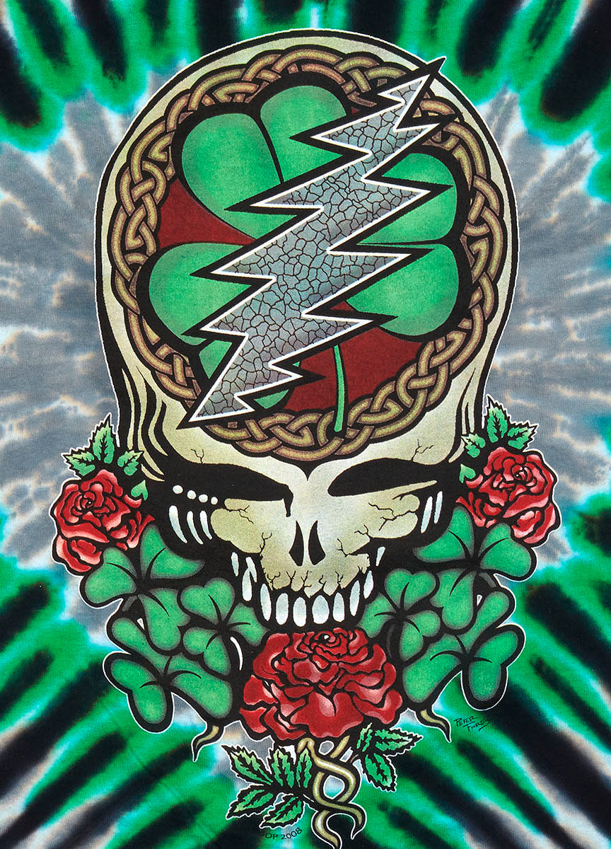 Grateful Dead Shamrock Your Face Tie Dye T-Shirt