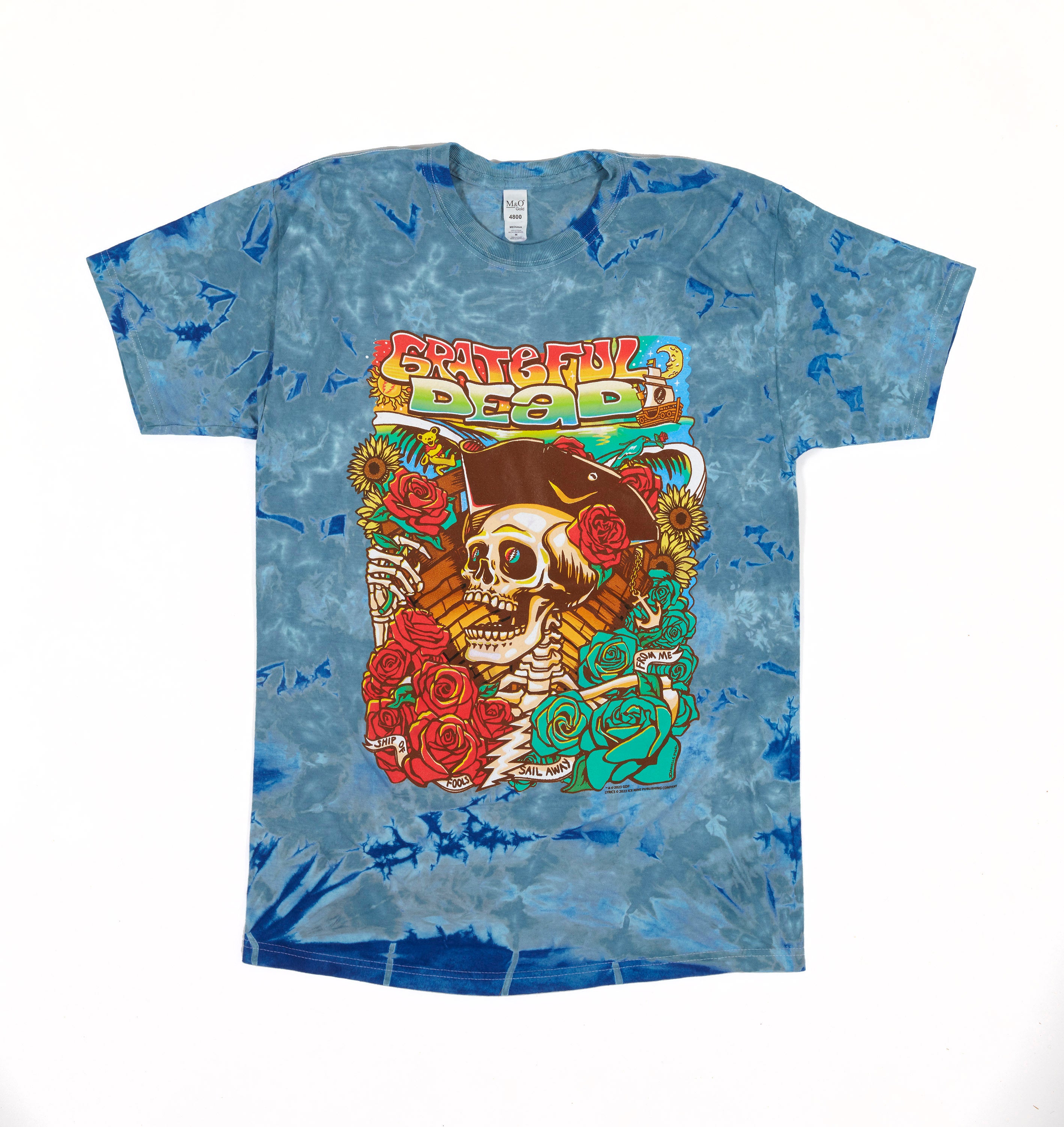 Grateful Dead Ship of Fools Robert Hunter Tie Dye Shirt