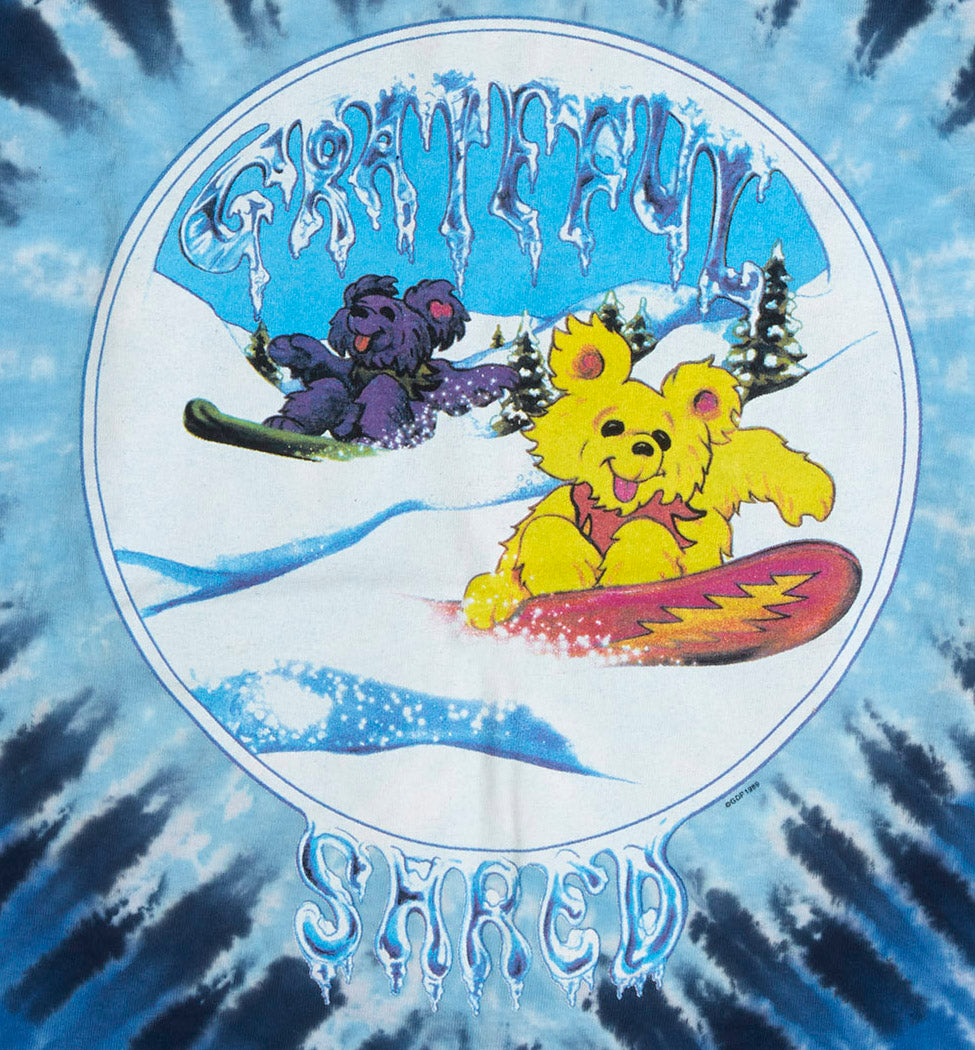 Grateful Dead Long Sleeve Shred Bears Tie Dye Shirt