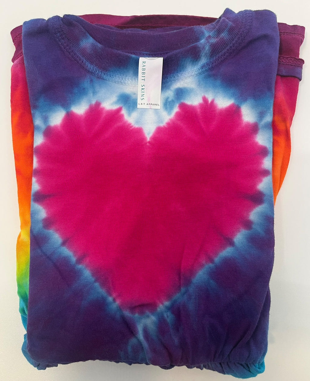 Rainbow Heart Toddler Hand Dyed Cotton Summer Dress