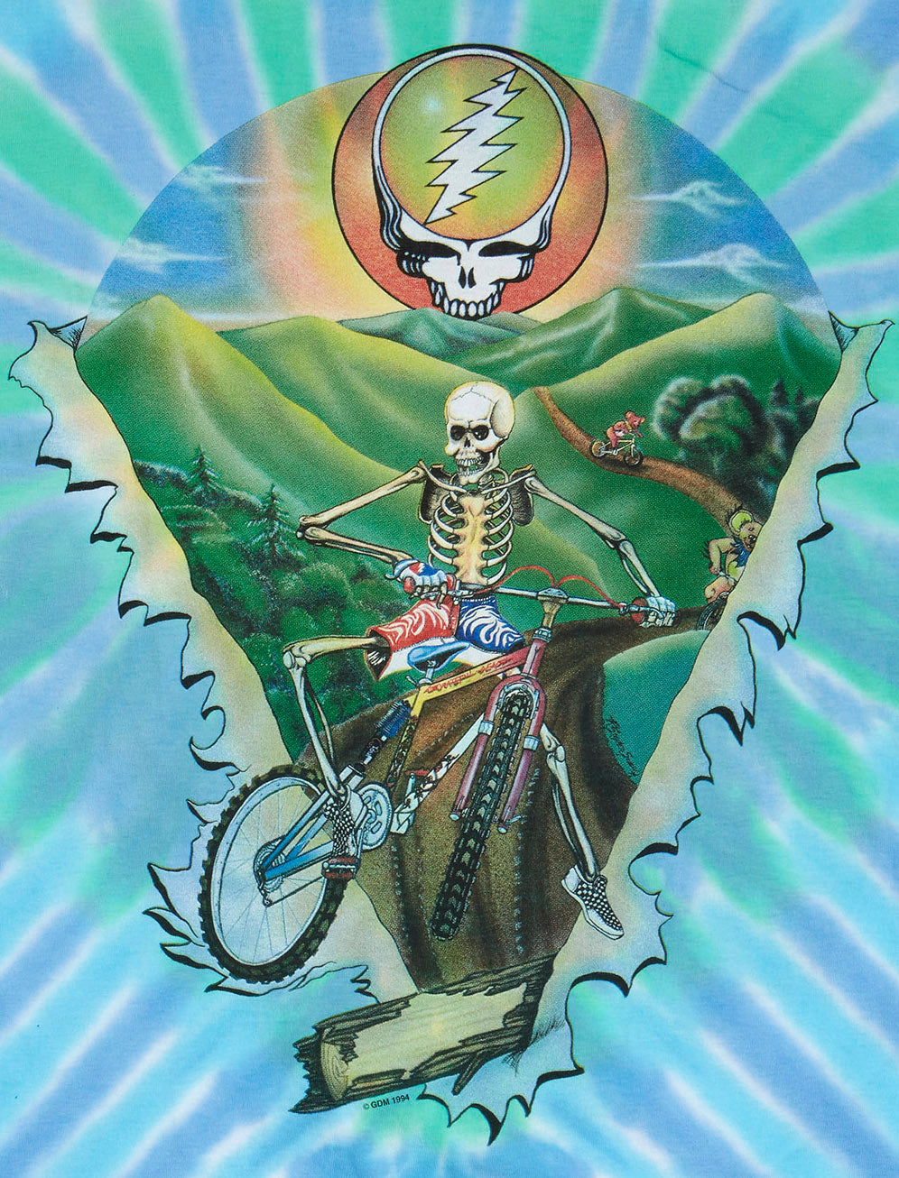 Grateful Dead Vermont Biker Tie Dye T-Shirt